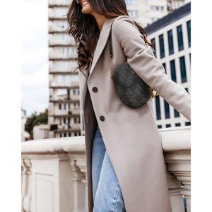 SKINNY FIT GREY COAT